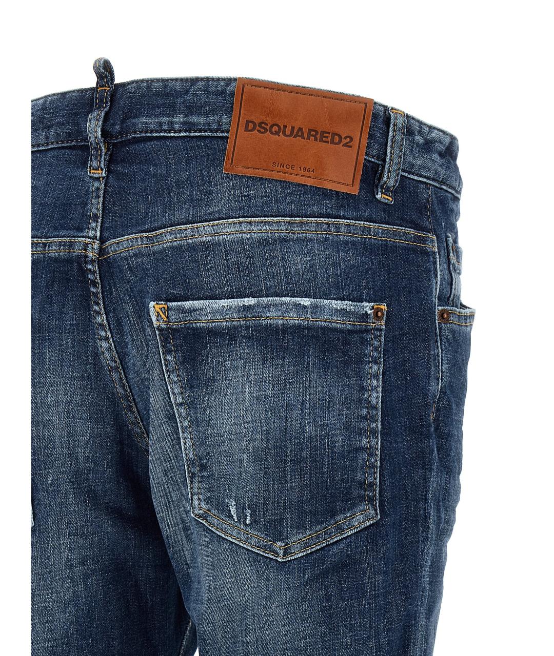 DSQUARED2 Синие хлопковые джинсы, фото 4