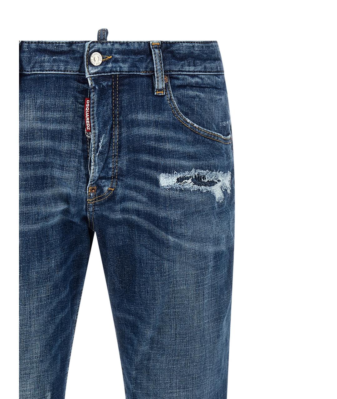 DSQUARED2 Синие хлопковые джинсы, фото 3