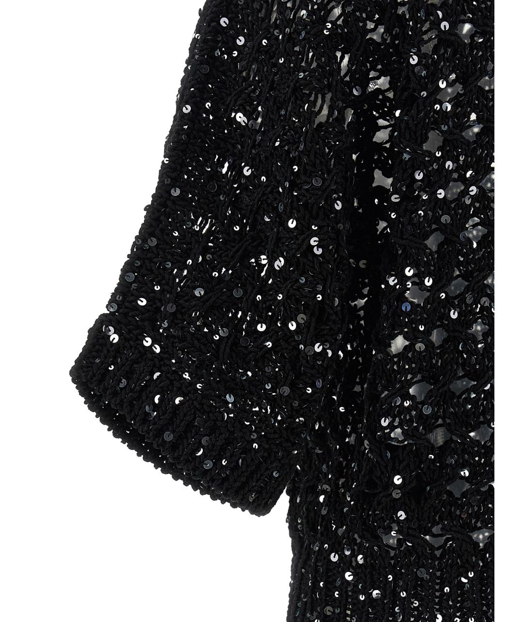 PESERICO Черный хлопковый кардиган, фото 4