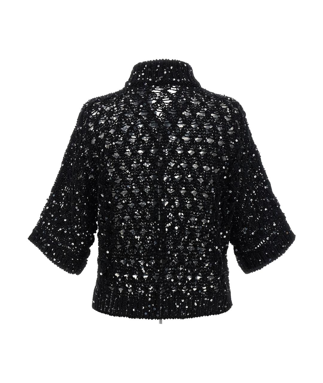 PESERICO Черный хлопковый кардиган, фото 2