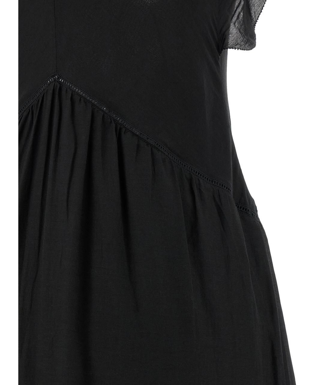 ISABEL MARANT ETOILE Черное хлопковое коктейльное платье, фото 4