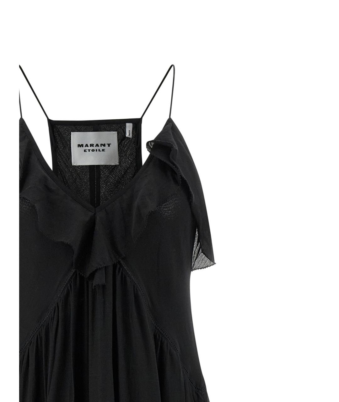 ISABEL MARANT ETOILE Черное хлопковое коктейльное платье, фото 3