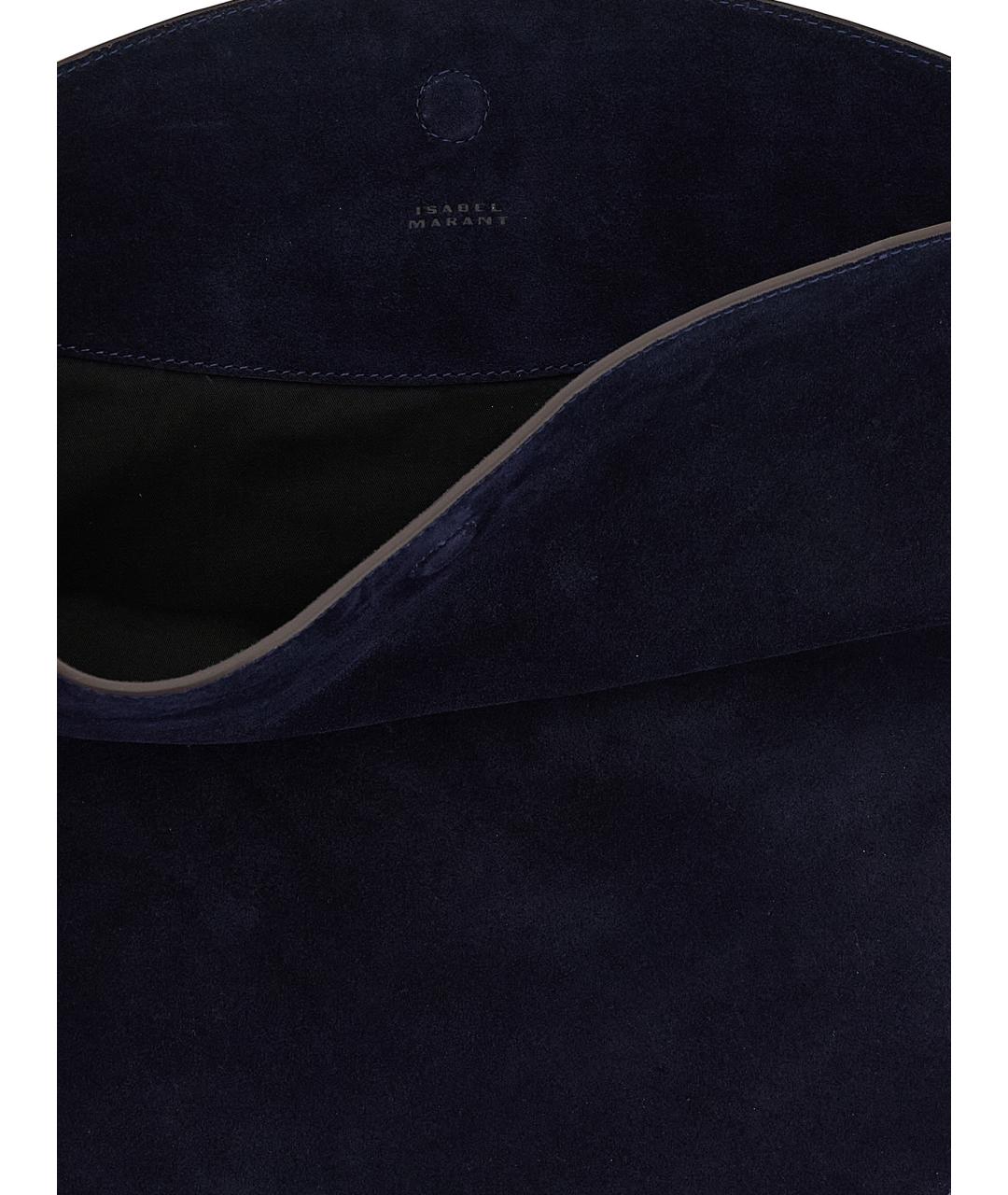 ISABEL MARANT Темно-синяя замшевая сумка через плечо, фото 4