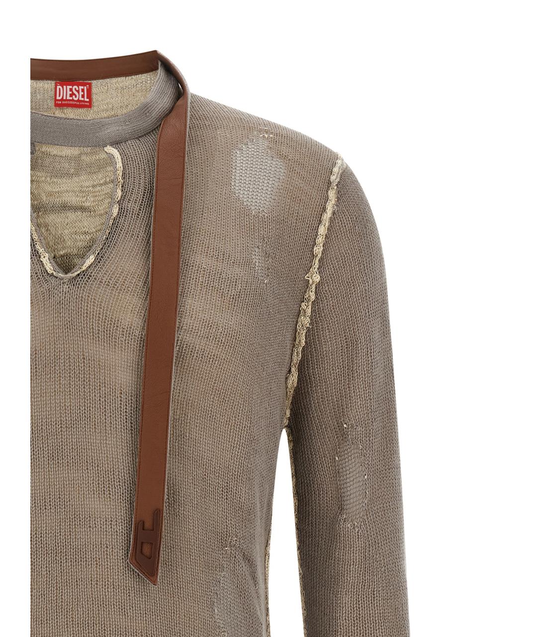 DIESEL Бежевый хлопковый джемпер / свитер, фото 3
