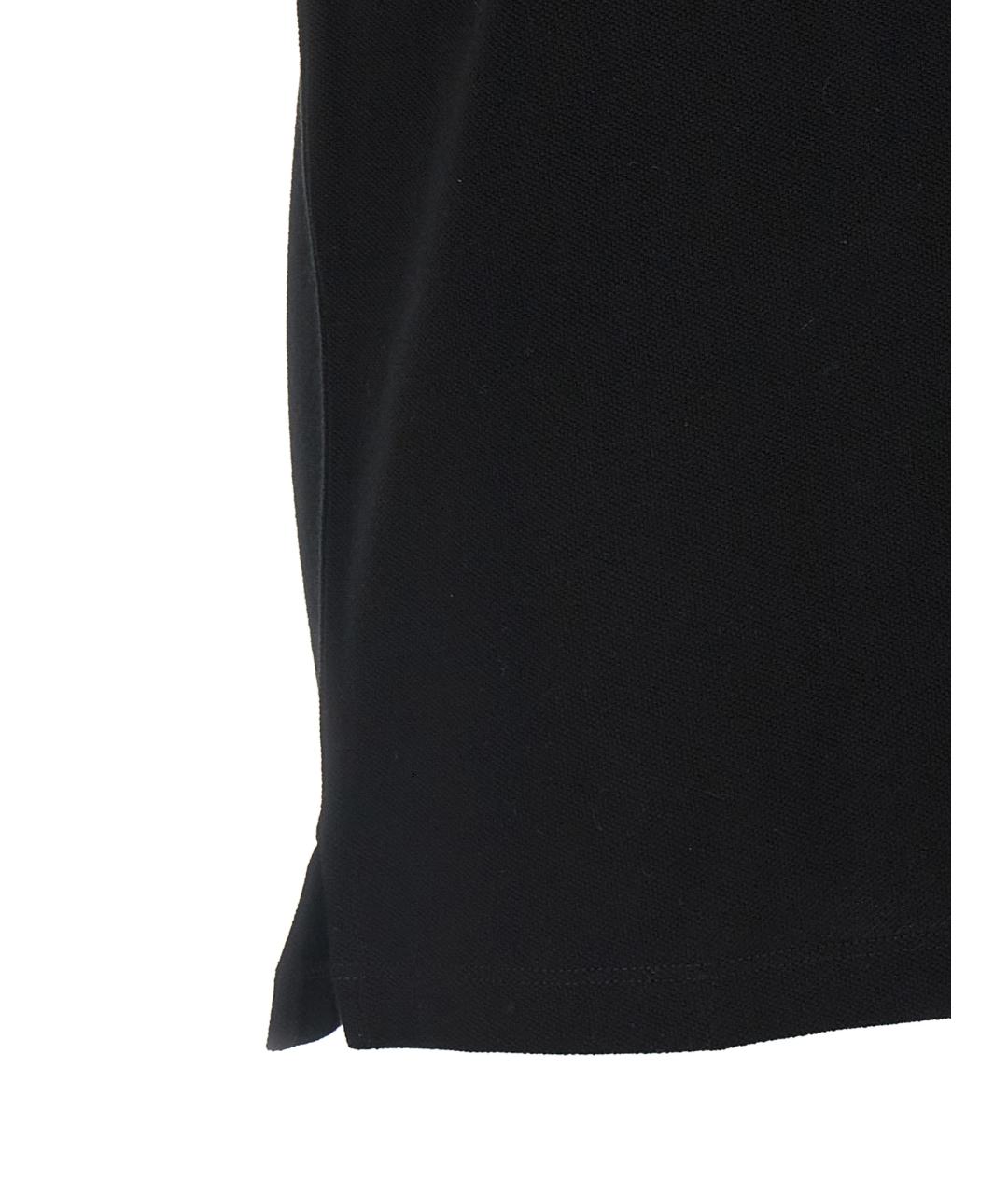 VALENTINO Черное хлопковое поло с коротким рукавом, фото 4