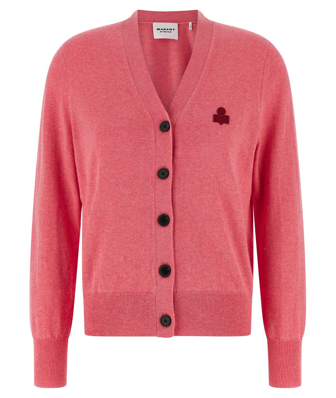 ISABEL MARANT ETOILE Розовый хлопковый кардиган, фото 1