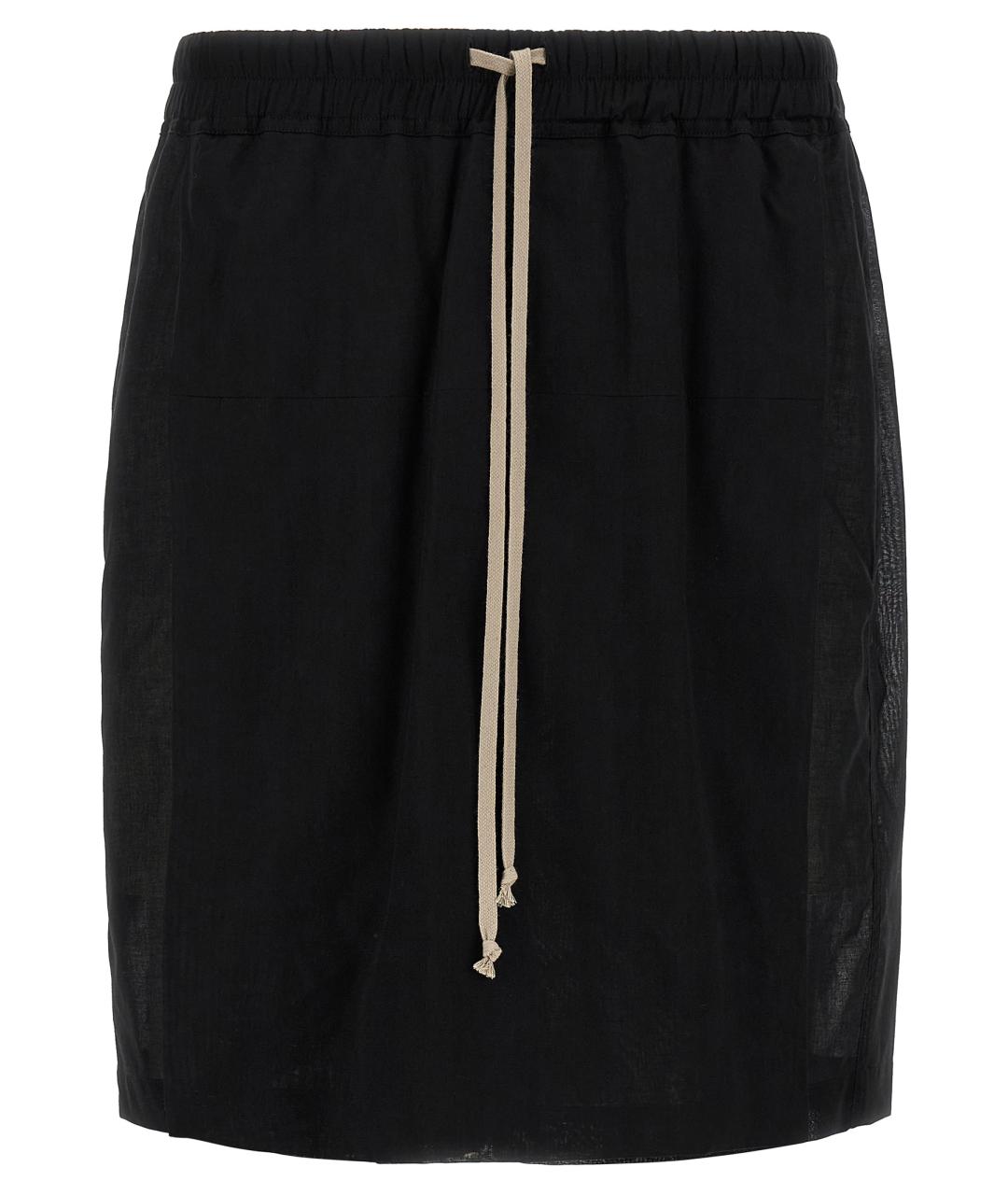 RICK OWENS Черные хлопковые шорты, фото 1