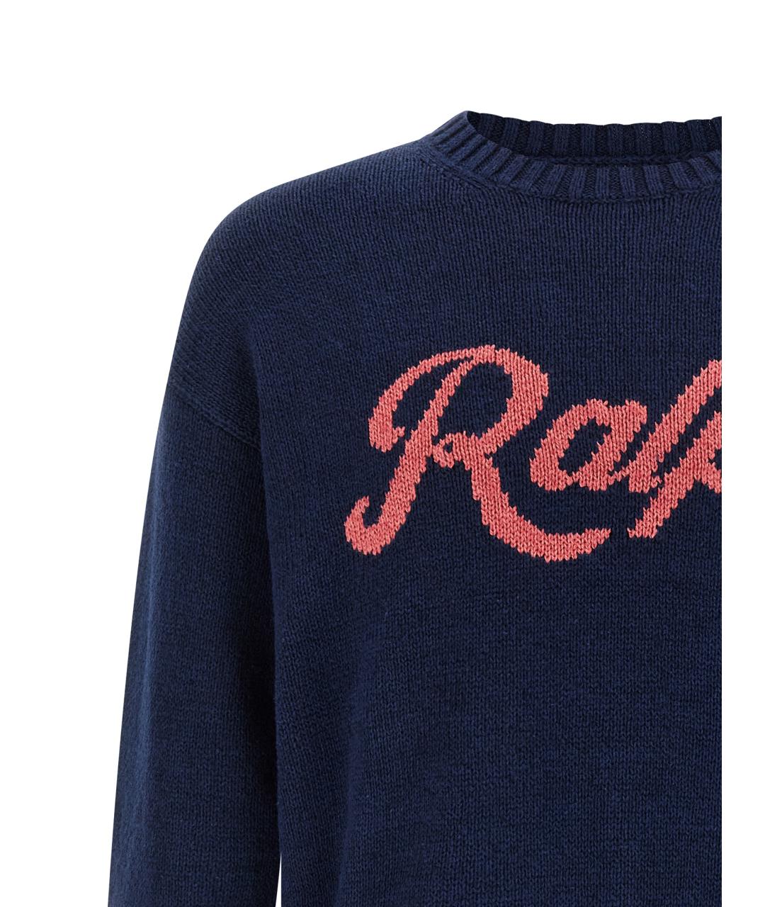 POLO RALPH LAUREN Темно-синий льняной джемпер / свитер, фото 3
