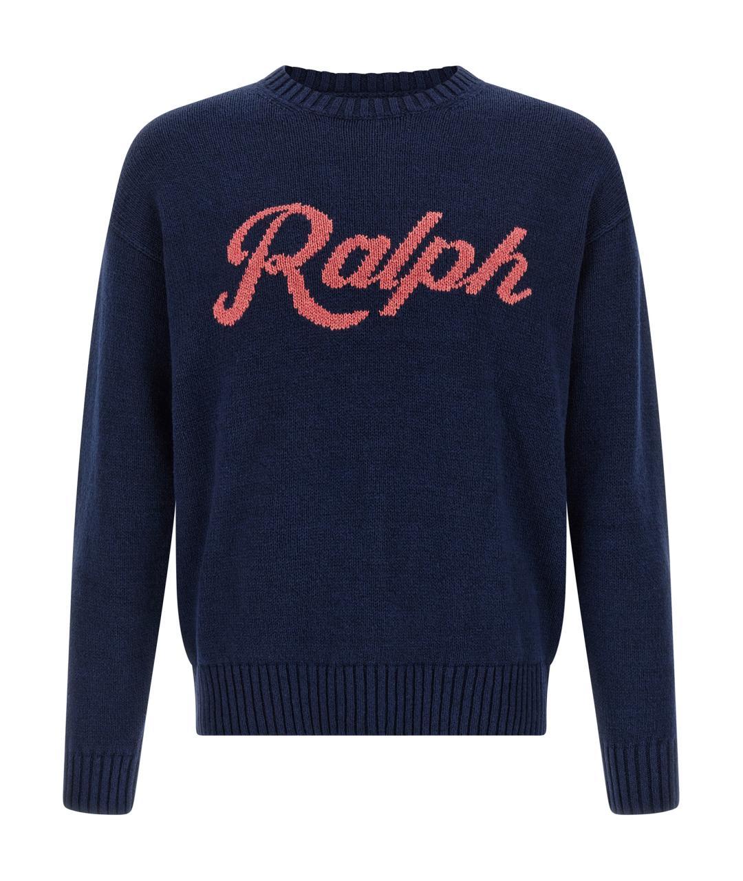 POLO RALPH LAUREN Темно-синий льняной джемпер / свитер, фото 1