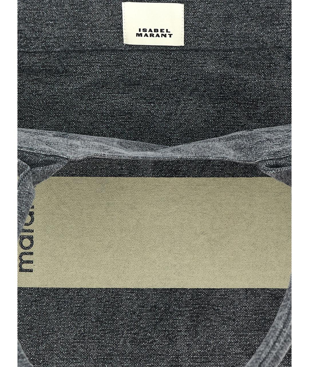 ISABEL MARANT Черная хлопковая сумка тоут, фото 4