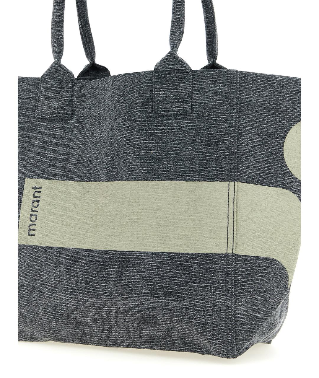 ISABEL MARANT Черная хлопковая сумка тоут, фото 3