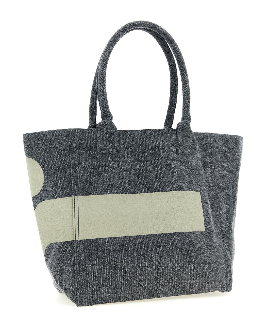 ISABEL MARANT Черная хлопковая сумка тоут, фото 2