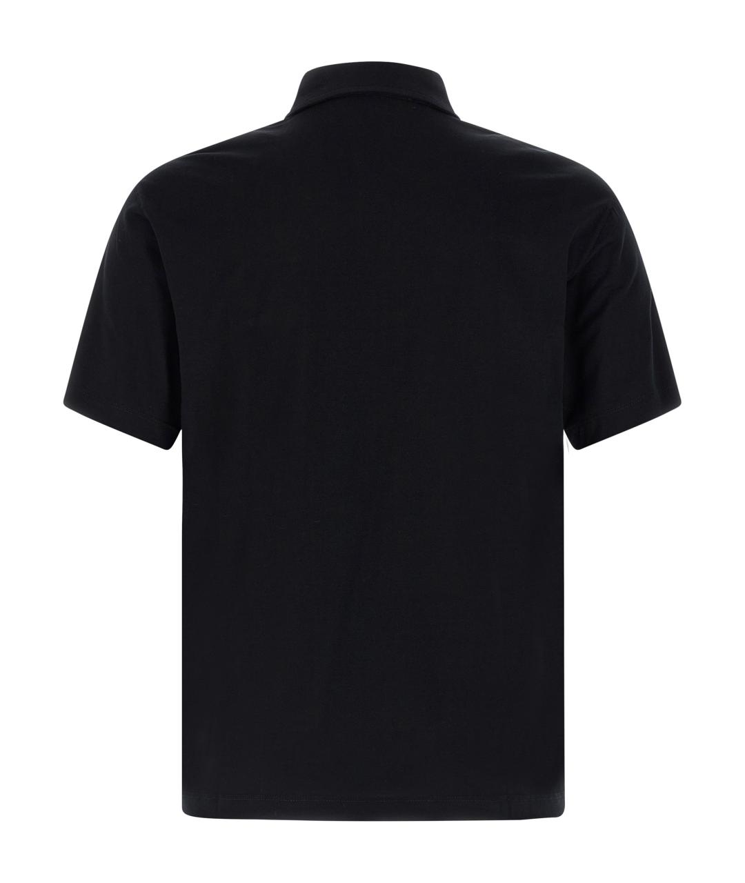 ZANONE Темно-синее хлопковое поло с коротким рукавом, фото 2