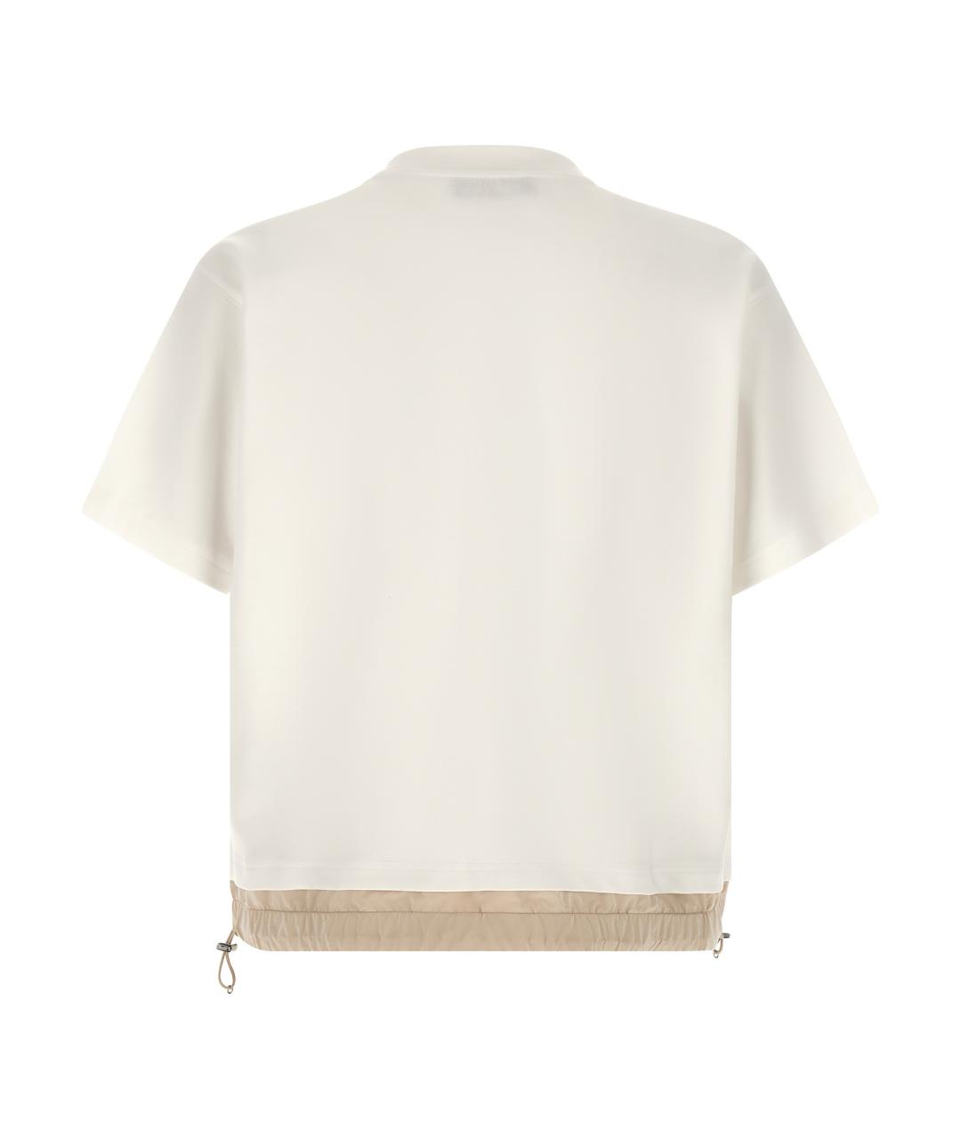 MOORER Белая хлопковая футболка, фото 2