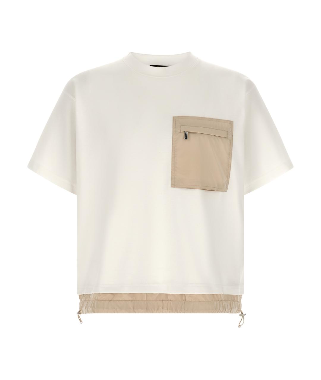 MOORER Белая хлопковая футболка, фото 1