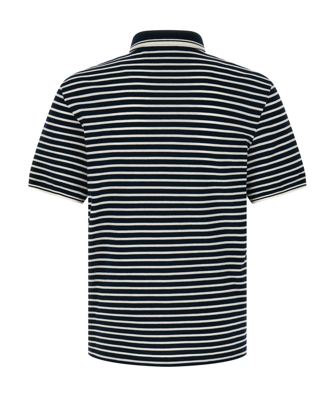 VALENTINO Синее хлопковое поло с коротким рукавом, фото 2