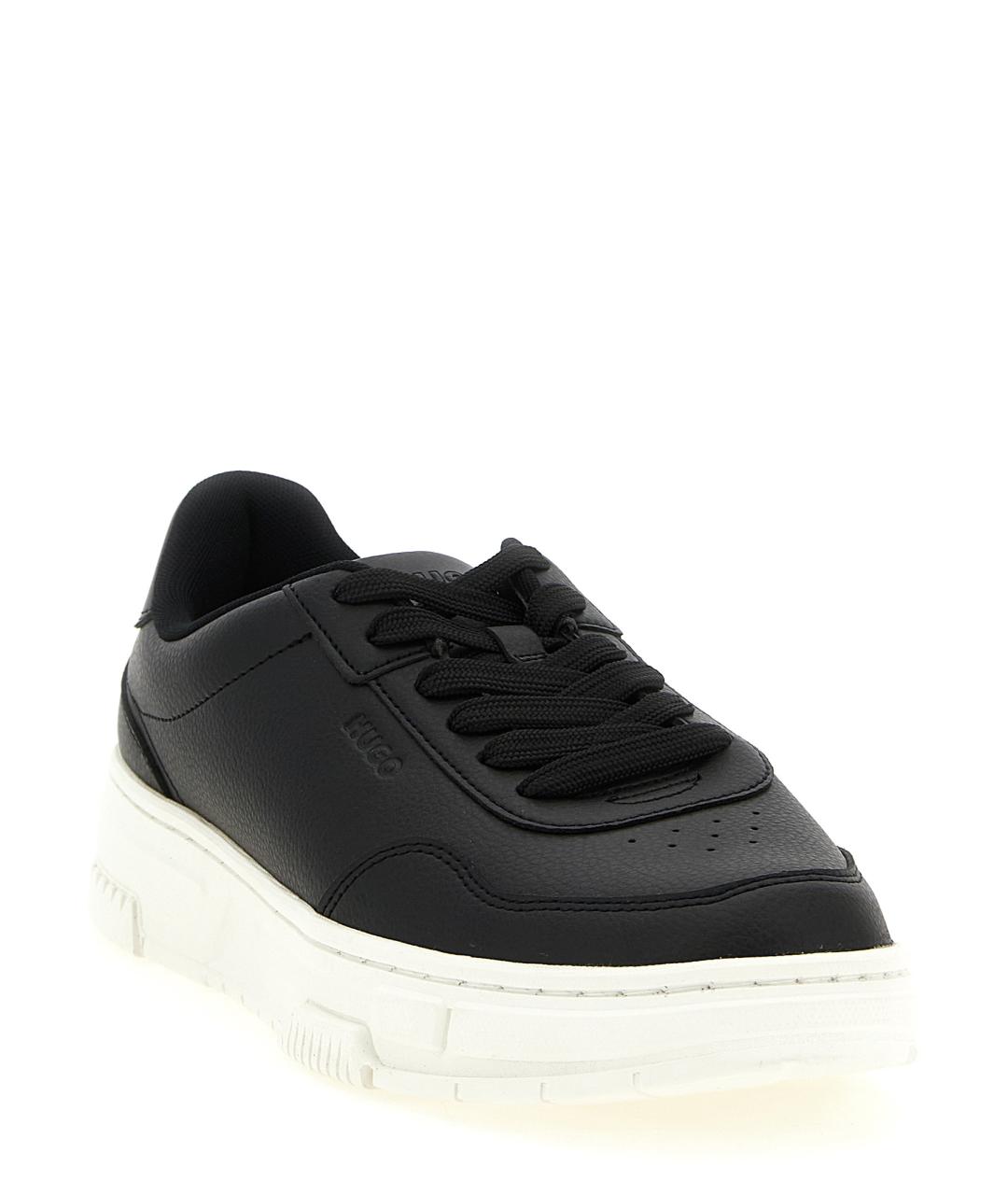 HUGO BOSS Черные синтетические низкие кроссовки / кеды, фото 2