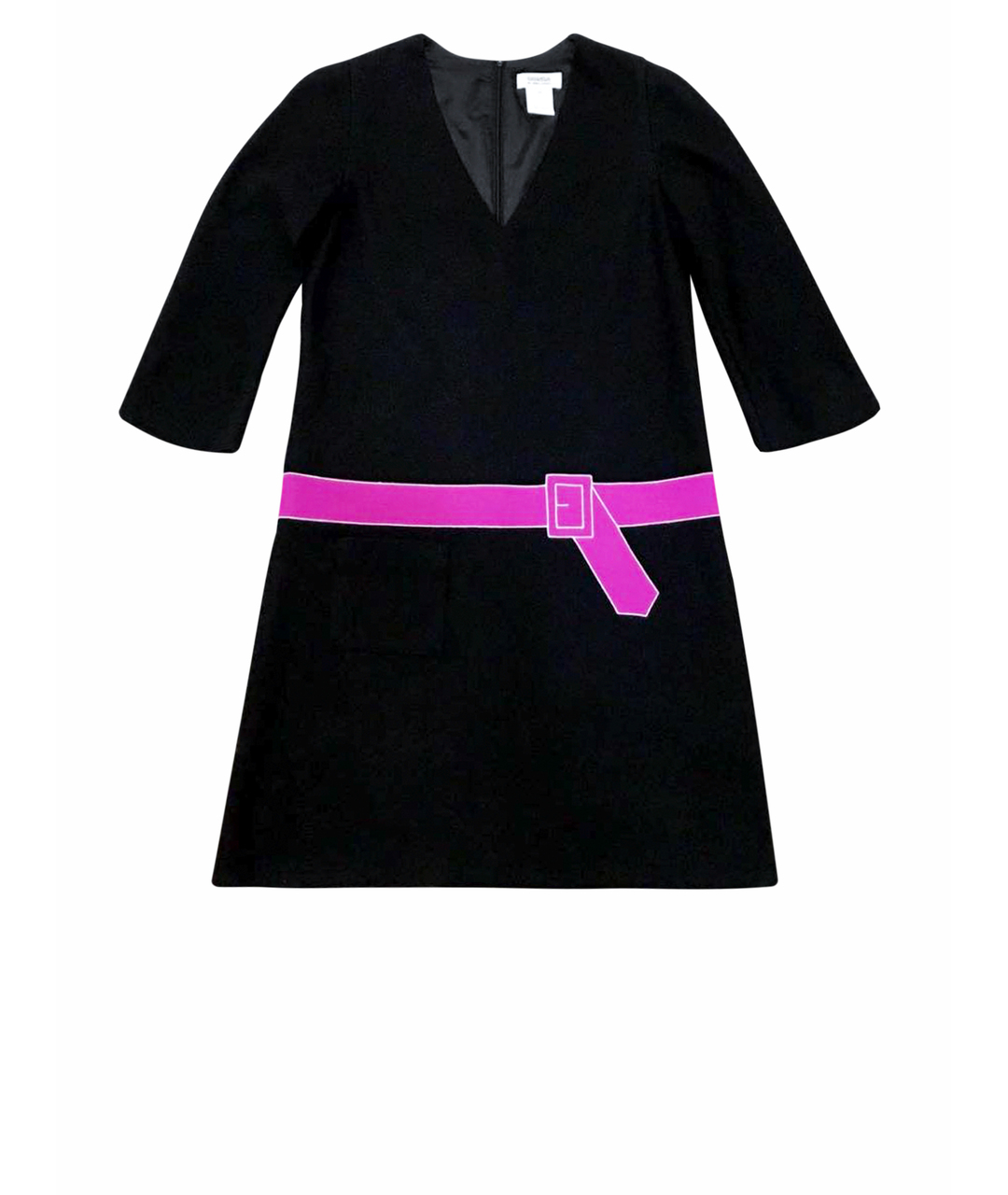SONIA RYKIEL Черное шерстяное повседневное платье, фото 1