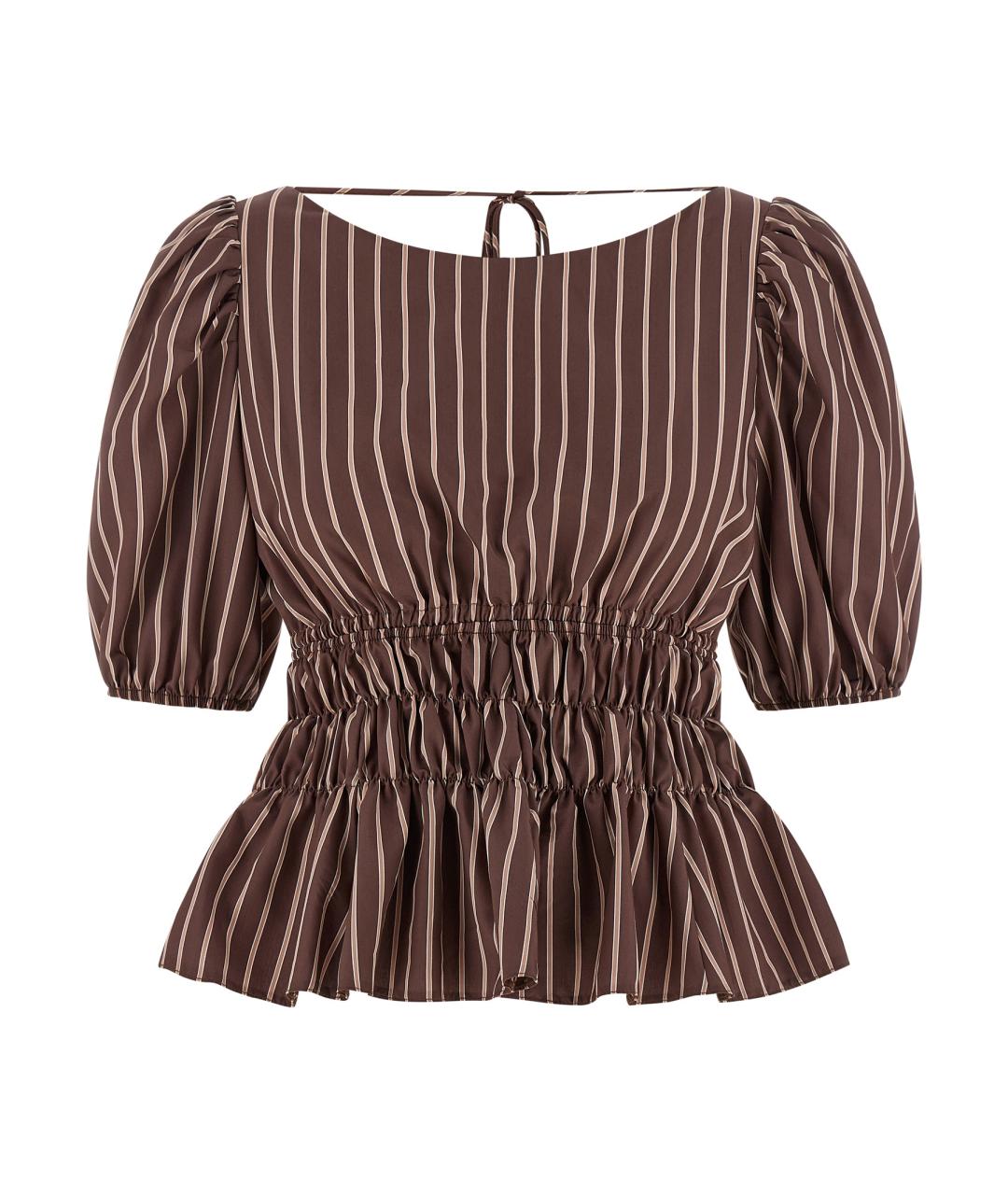 PINKO Коричневая вискозная блузы, фото 1