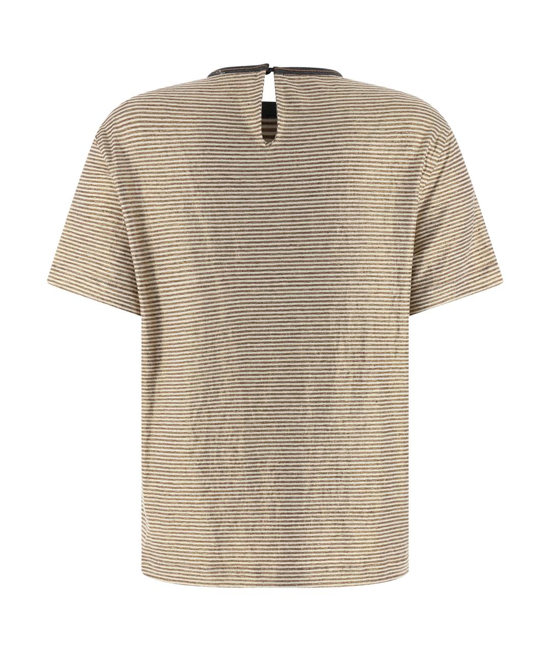 BRUNELLO CUCINELLI Мульти льняная футболка, фото 2