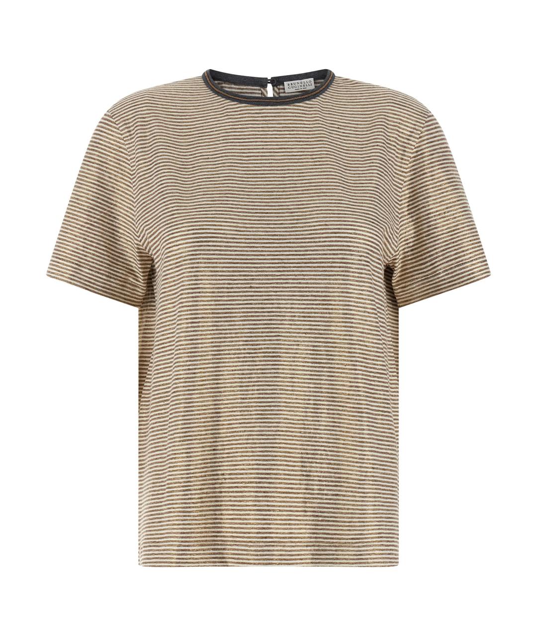 BRUNELLO CUCINELLI Мульти льняная футболка, фото 1