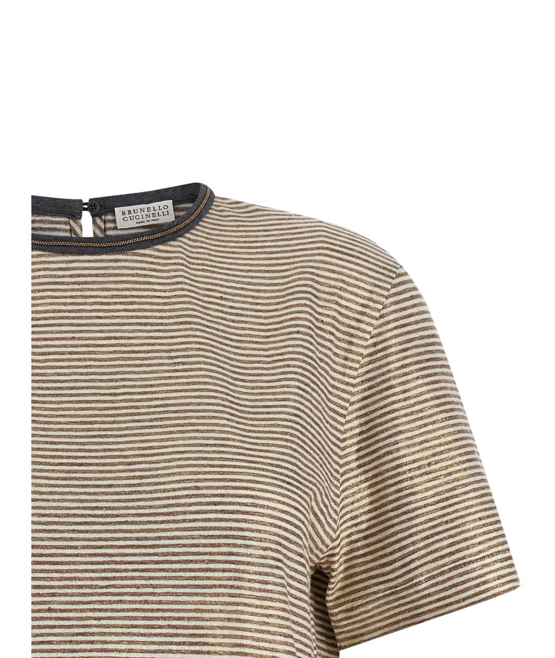 BRUNELLO CUCINELLI Мульти льняная футболка, фото 3