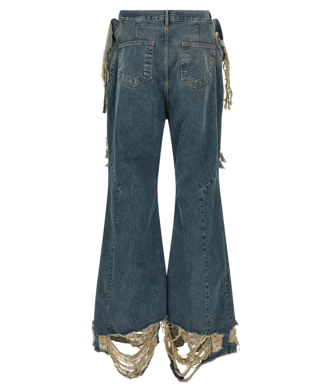 RICK OWENS DRKSHDW Синие хлопковые джинсы, фото 2