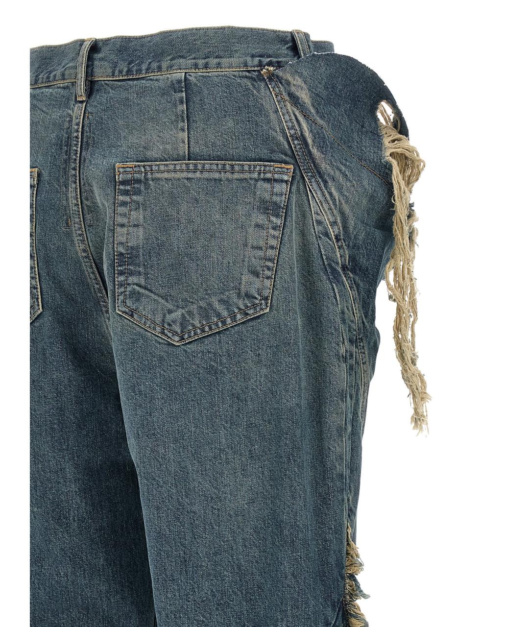 RICK OWENS DRKSHDW Синие хлопковые джинсы, фото 4