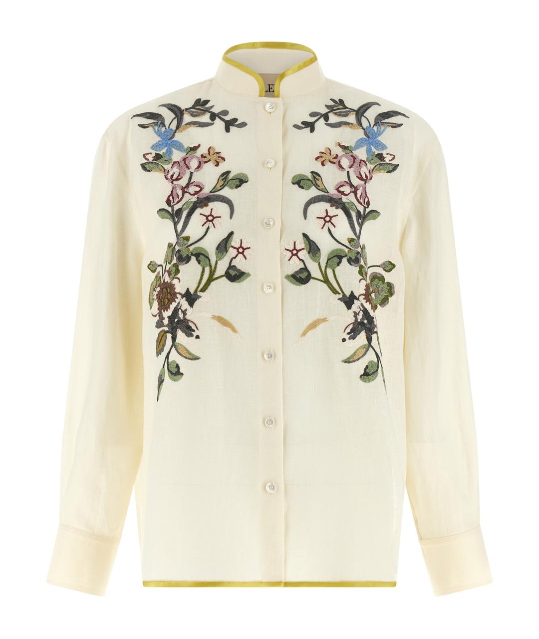 VALENTINO Бежевая льняная рубашка, фото 1