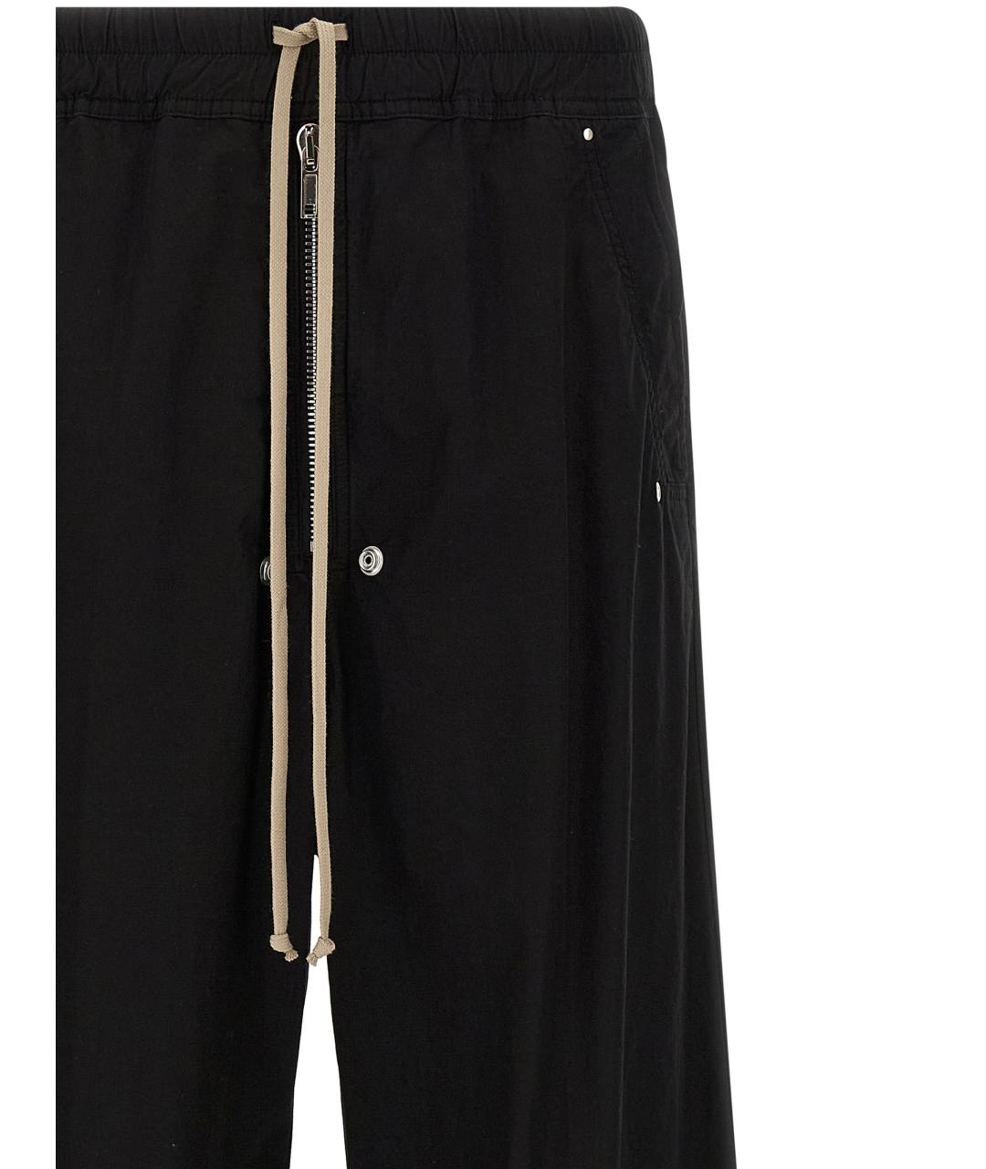 RICK OWENS DRKSHDW Черные хлопковые повседневные брюки, фото 3
