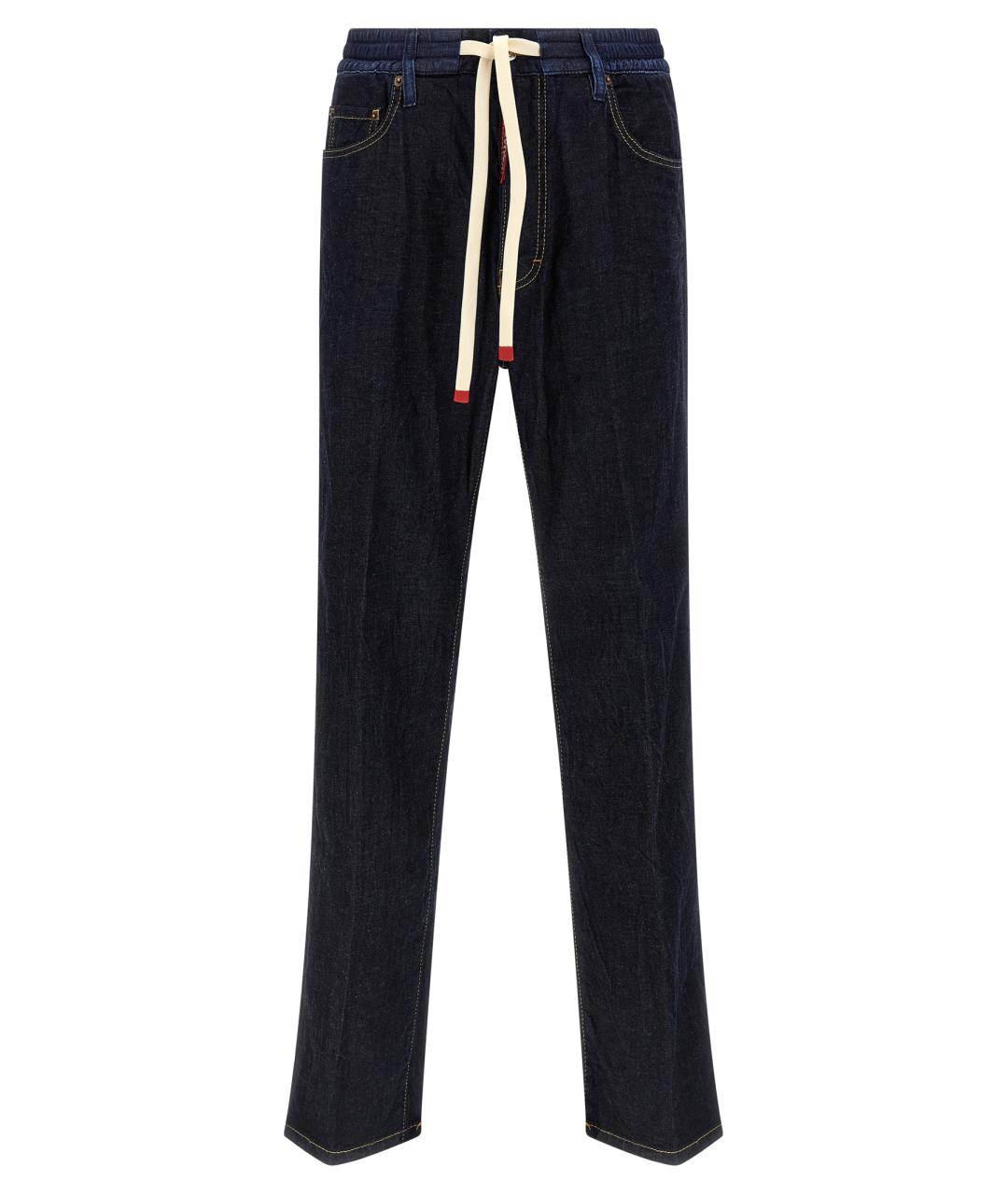 DSQUARED2 Темно-синие хлопковые прямые джинсы, фото 1