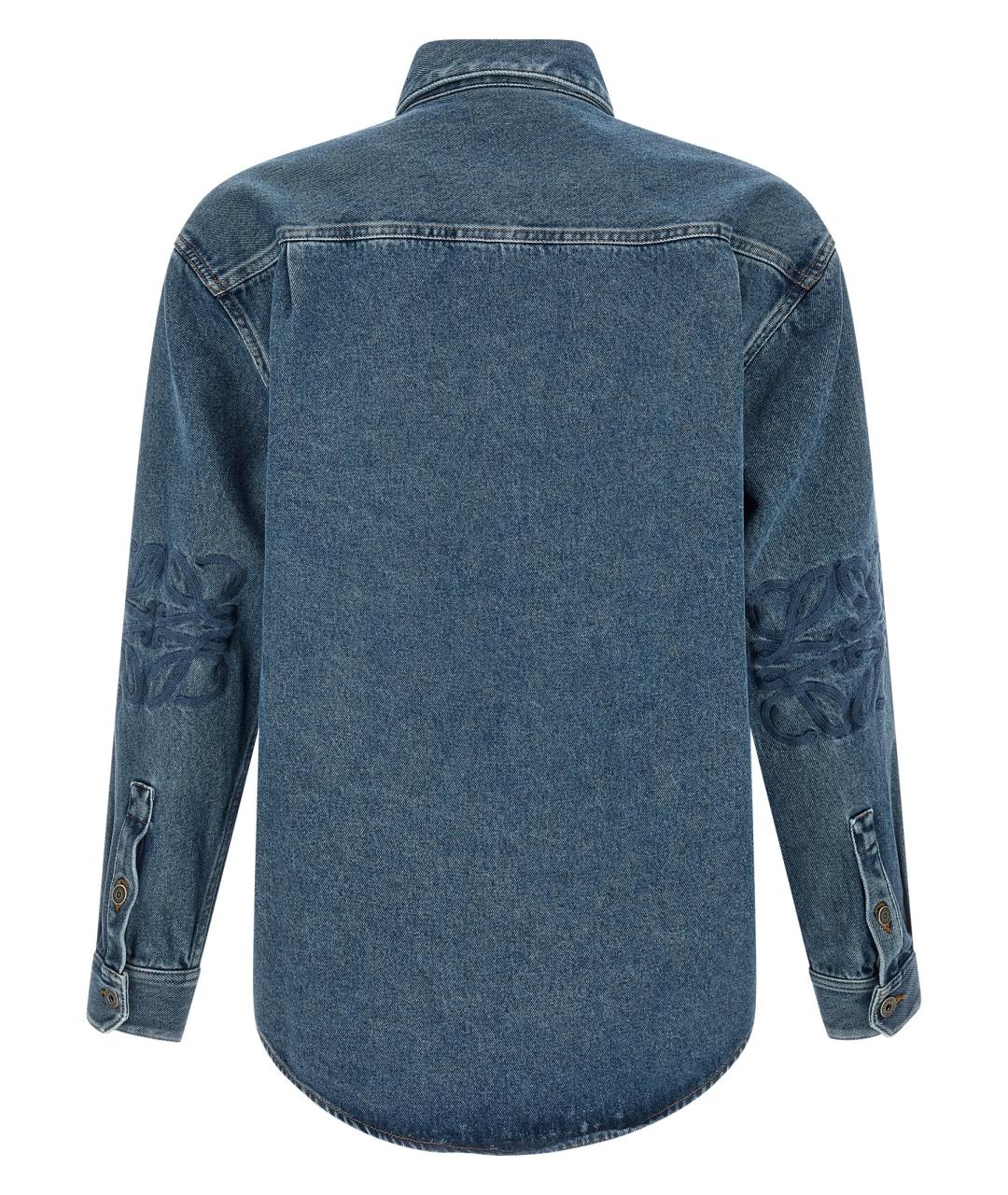 LOEWE Синяя хлопковая кэжуал рубашка, фото 2