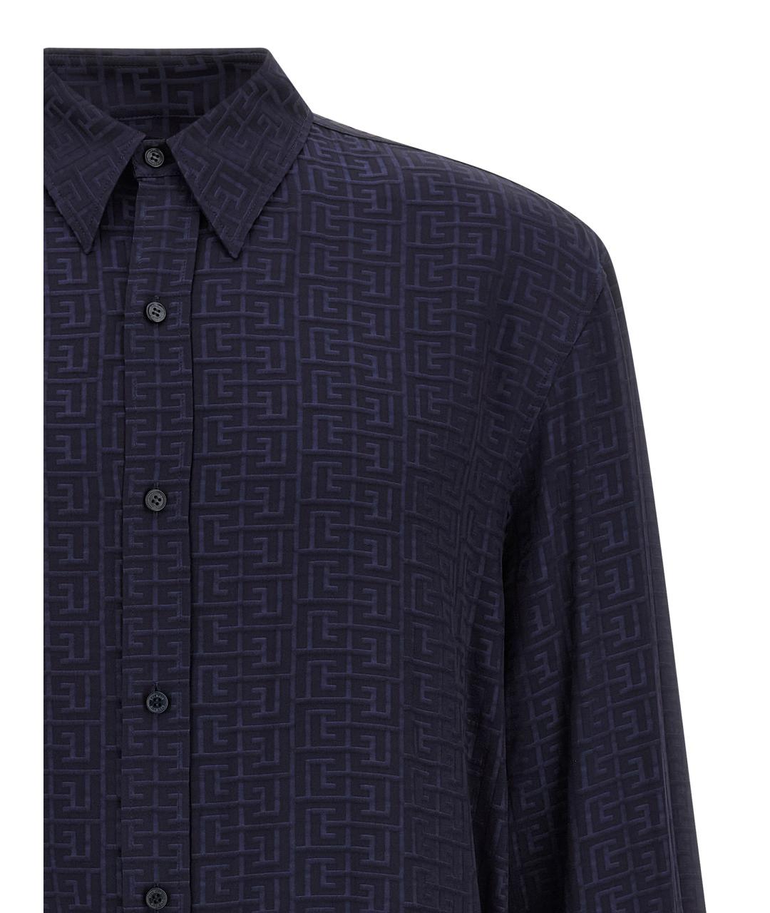 BALMAIN Темно-синяя кэжуал рубашка, фото 3