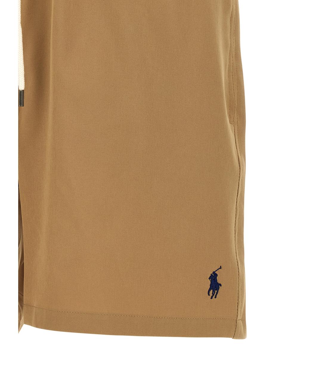 POLO RALPH LAUREN Бежевые полиэстеровые шорты, фото 5