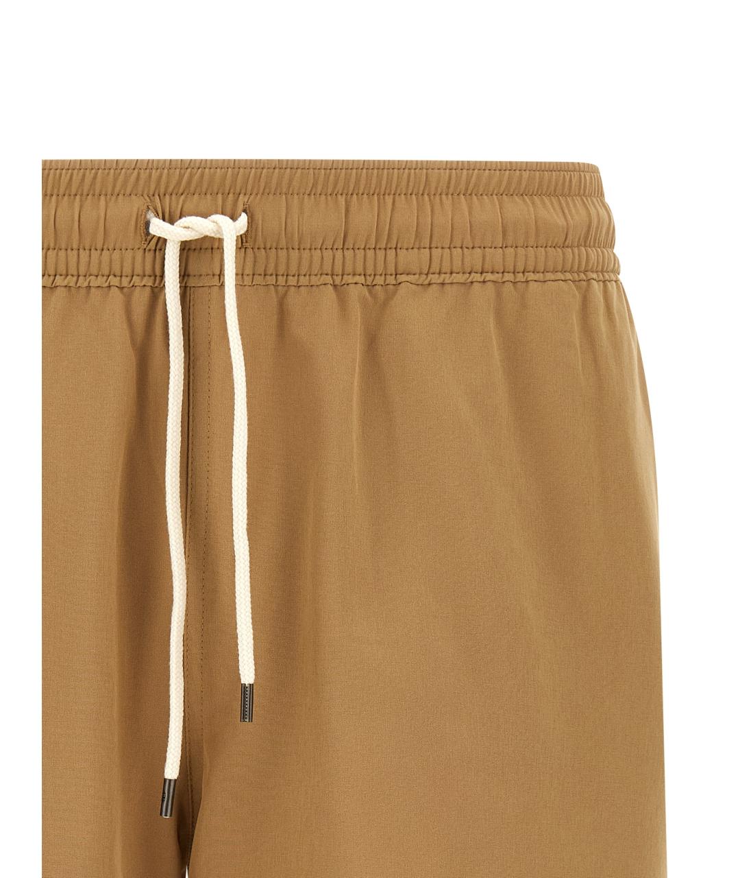 POLO RALPH LAUREN Бежевые полиэстеровые шорты, фото 3