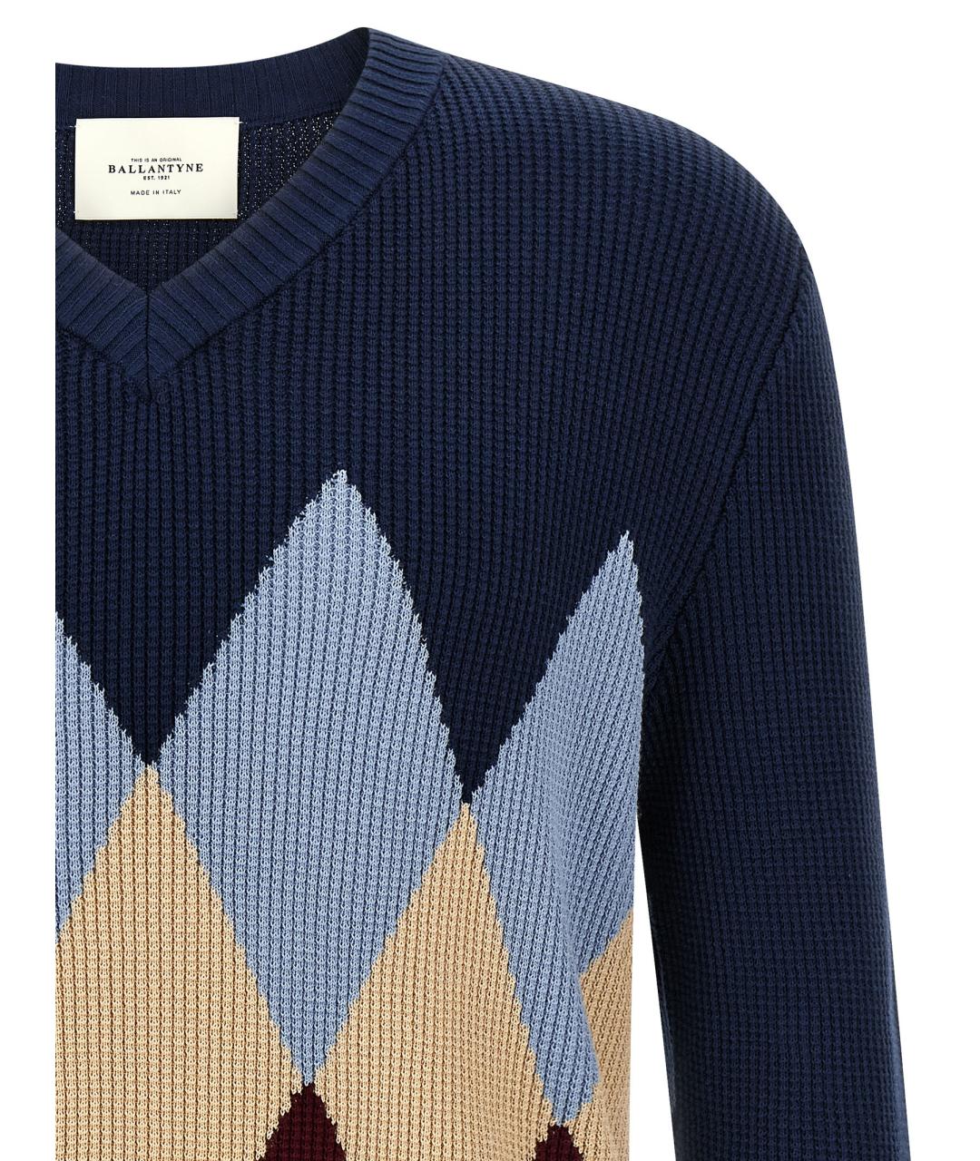 BALLANTYNE Синий хлопковый джемпер / свитер, фото 3