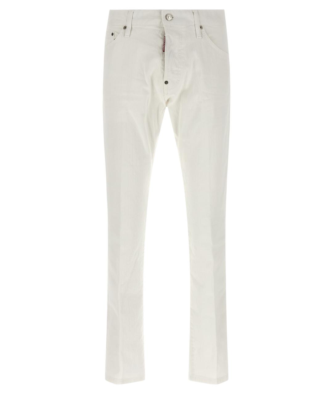 DSQUARED2 Белые хлопковые прямые джинсы, фото 1