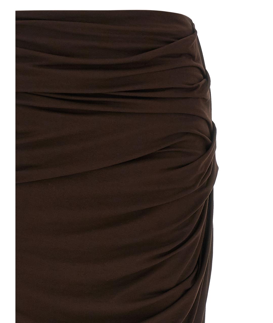 entire studios Коричневая вискозная юбка макси, фото 3