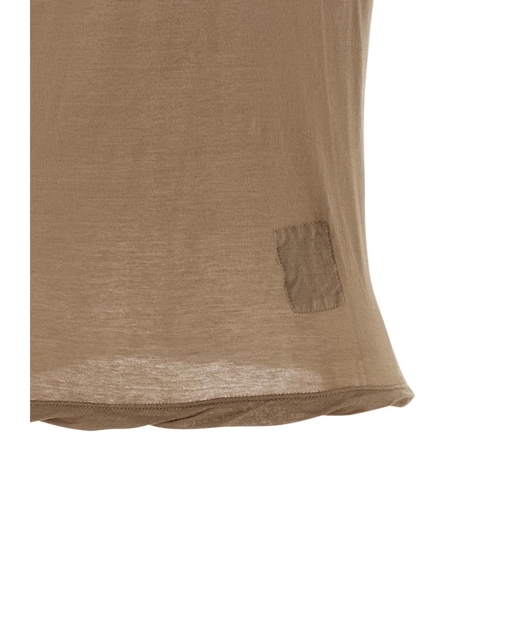 RICK OWENS DRKSHDW Бежевая хлопковая майка, фото 4