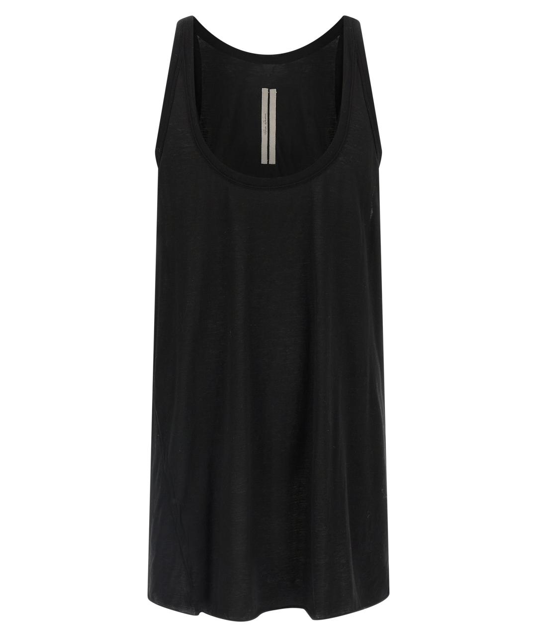 RICK OWENS Черная хлопковая майка, фото 1