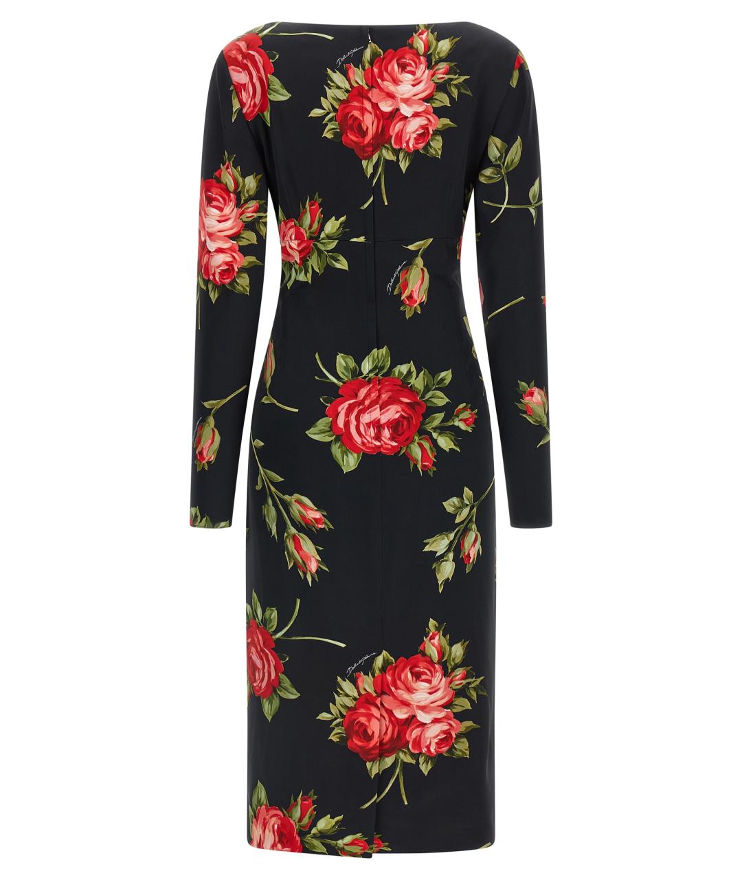 DOLCE&GABBANA Черное вискозное коктейльное платье, фото 2