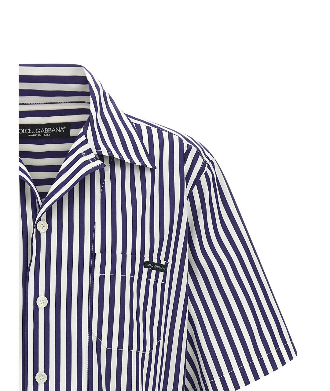 DOLCE&GABBANA Синяя хлопковая кэжуал рубашка, фото 3