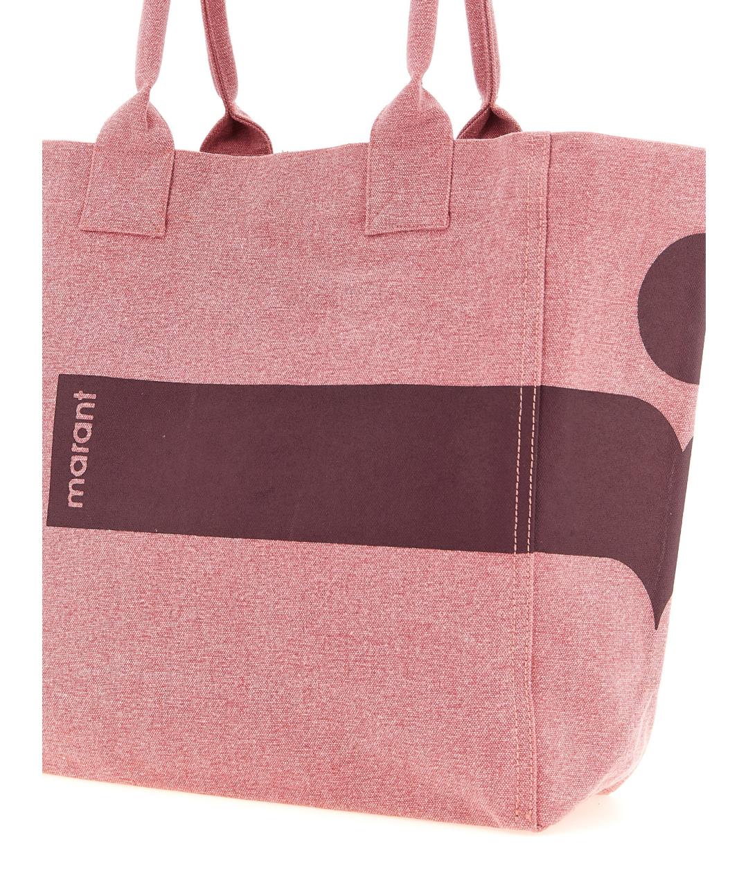 ISABEL MARANT Розовая хлопковая сумка тоут, фото 3