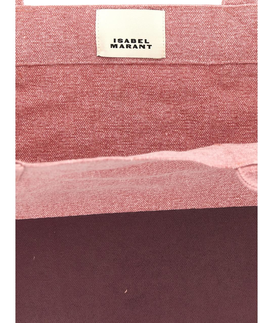 ISABEL MARANT Розовая хлопковая сумка тоут, фото 4