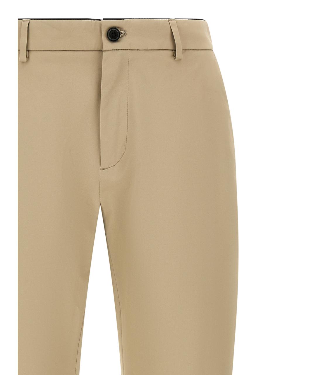 DEPARTMENT 5 Бежевые хлопковые повседневные брюки, фото 3