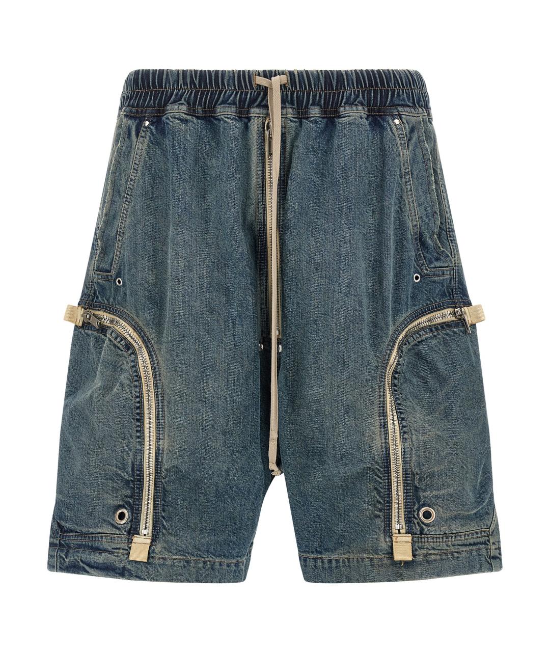 RICK OWENS DRKSHDW Голубые хлопковые шорты, фото 1