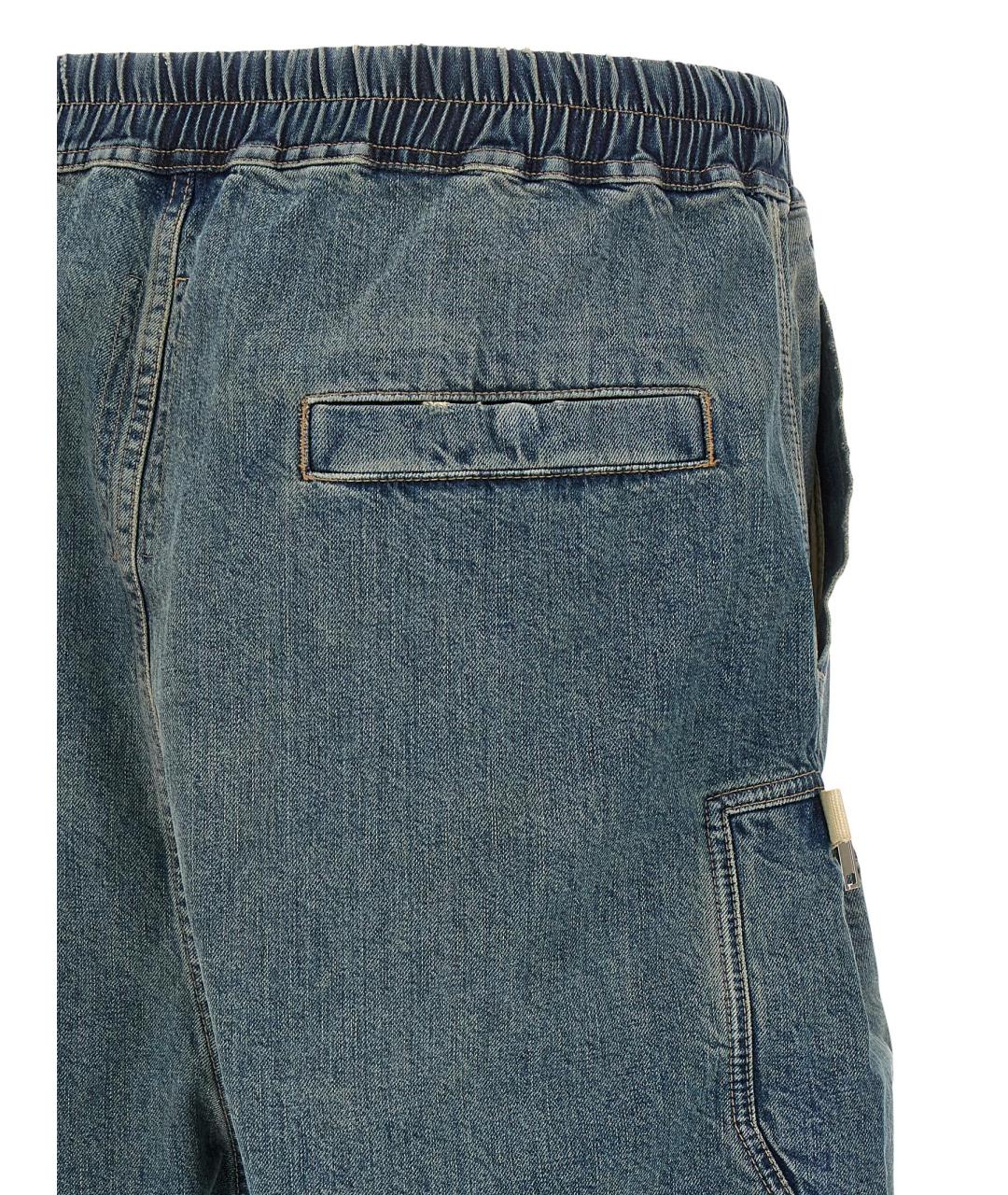 RICK OWENS DRKSHDW Голубые хлопковые шорты, фото 4