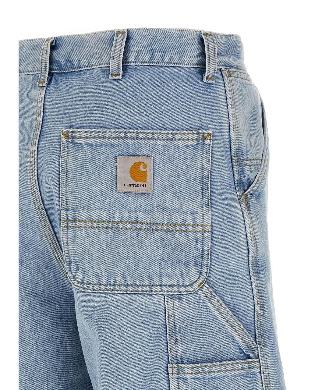 CARHARTT WIP Голубые хлопковые шорты, фото 4