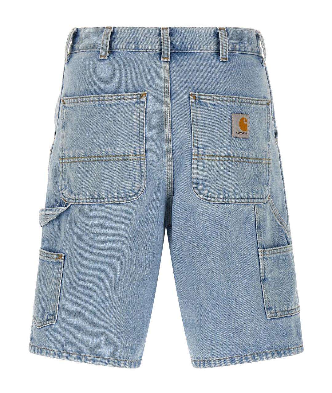 CARHARTT WIP Голубые хлопковые шорты, фото 2