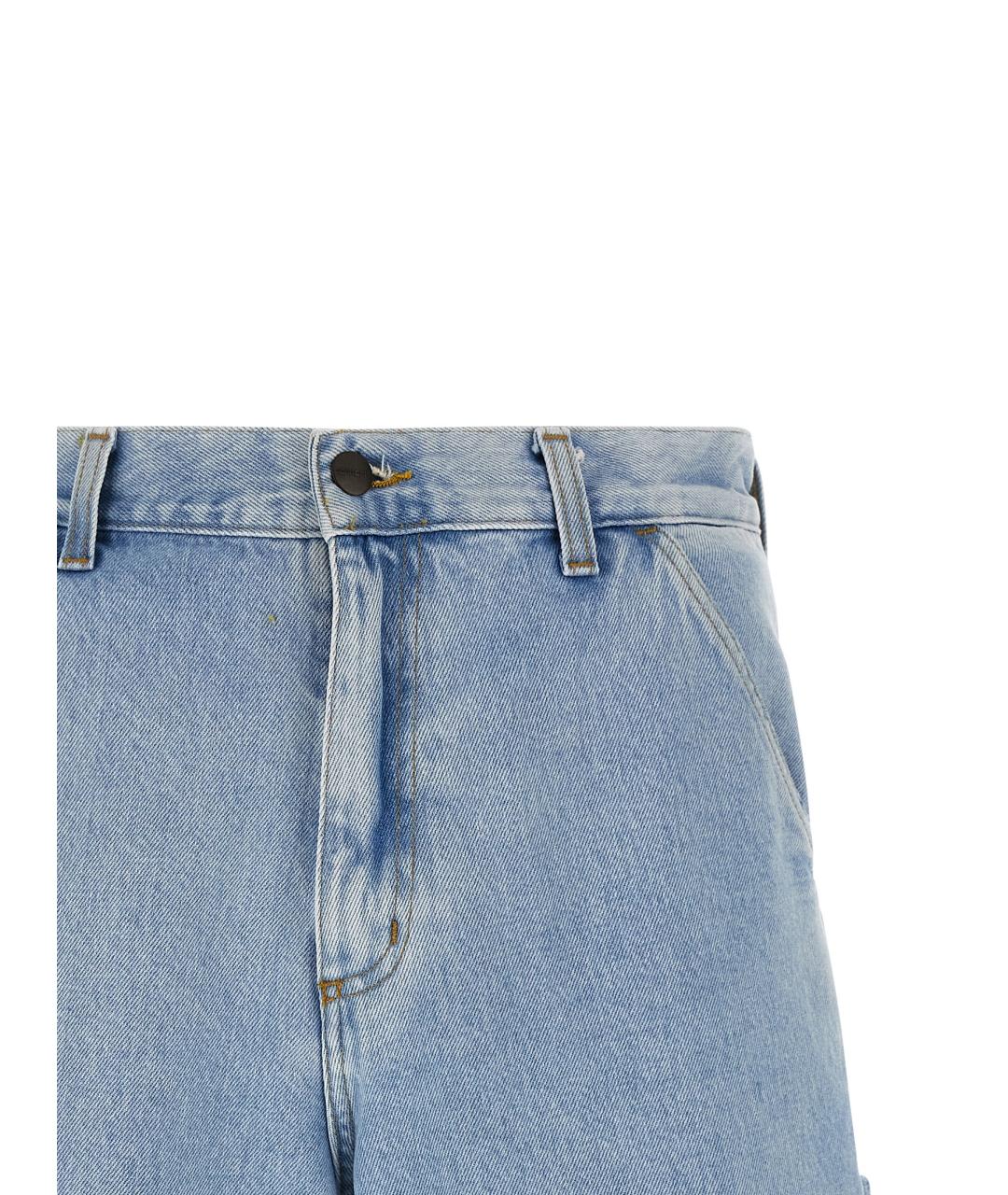 CARHARTT WIP Голубые хлопковые шорты, фото 3